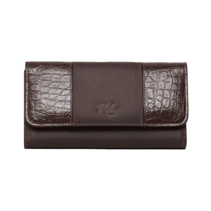 Billetera Ralier M255 - Café lagarto combinado