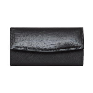 Billetera Ralier M260 - Negro lagarto charol
